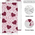 thumbnail image 2 of SKYSONIC 2 Pack Watercolor Hearts Pink Leopard Hand Towels, Valentine Kitchen Towel Ultra Soft and Absorbent,Decorative Fingertip Face Towel for Bathroom Hotel, 28.3"x14.4", 2 of 6