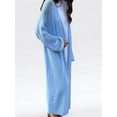 thumbnail image 4 of Womens Long Cardigan Sweaters Mohair Open Front Oversized Slouchy Knit Fall Trendy Coatigan Jackets Blue One size, 4 of 7
