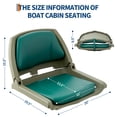 thumbnail image 7 of Garvee 2 Pack Folding Boat Seats Low Back, Waterproof Marine Grade PVC Leather Fishing Boat Seat with Thickened Sponge, Rust-Proof Aluminum Hinges for Fishing, Pontoon, Speedboat, 7 of 7