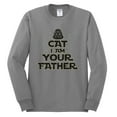 thumbnail image 3 of Cat I Am Your Father Cat Lover Mens Long Sleeve Shirt, Heather Grey, 3X-Large, 3 of 5