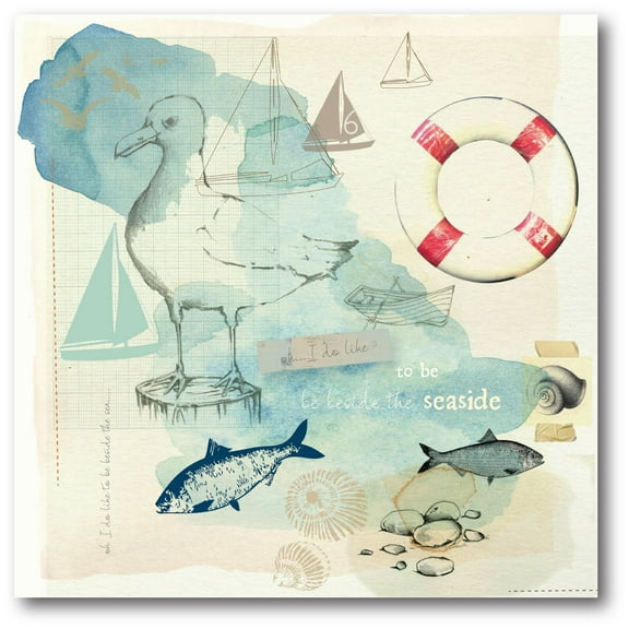 Courtside Market Seaside I Gallery-Wrapped Canvas Wall Art, 16x16