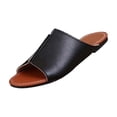 thumbnail image 2 of ATENAR Women Sandals Beach Fashion Sandals for Women Solid Color Womens Shoes Black 7.5, 2 of 8