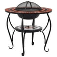 thumbnail image 2 of vidaXL Mosaic Fire Pit Table Terracotta and White 26.8" Ceramic, 2 of 9