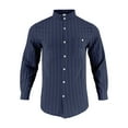 thumbnail image 5 of IYTR Button Up Long Sleeve Shirts for Men Solid Color Casual Vintage Shirts Fall Fashion Lightweight Shirt (Navy,XXXL), 5 of 5