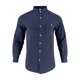thumbnail image 5 of Blusa y camisa de manga larga con cuello alto para hombre, camisa transpirable con bolsillo y estampado a rayas de cuello alto de moda, de poliéster., 5 of 5