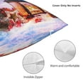 thumbnail image 3 of Wukai Lantern On Snow With Christmas Premium Polyester Fleece Pillow Covers with Hidden Zipper Closure,Luxuriously Soft and Durable-22"x22", 3 of 7