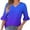 Blue1, variant on fatyb 3/4 Length Sleeve Tops for Women Casual V Neck Tunic Shirts Pleated Womens Dressy Summer Blouses