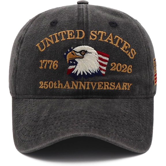 250th Anniversary Hat, Eagle Embroidery Baseball Cap Patriotic Hat Anniversary Hats for Men Women Gift