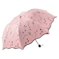 thumbnail image 2 of Kumdkd Dual UV & Rain Protection Umbrella – 37.8” Windproof Compact Folding Umbrella for Women, Push-Pull Travel Umbrella with Floral Design, UPF50+ Sun & Waterproof Canopy, 2 of 6