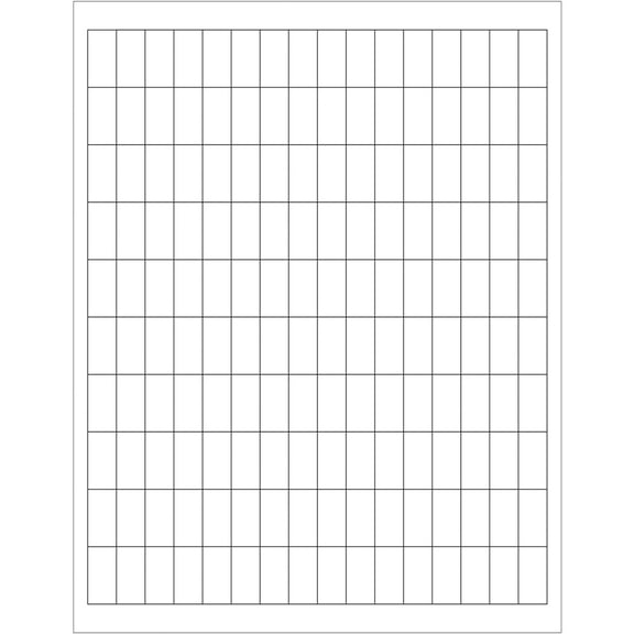 Tape Logic Rectangular Laser Labels 1/2" x 1" White 16000/Case LL102