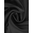 thumbnail image 5 of Conjunto de pijama de satén sedoso para mujer INSPIRE CHIC de 2 piezas, con top de manga corta con volantes y pantalones largos, ropa de dormir y loungewear, color negro, 5 of 5