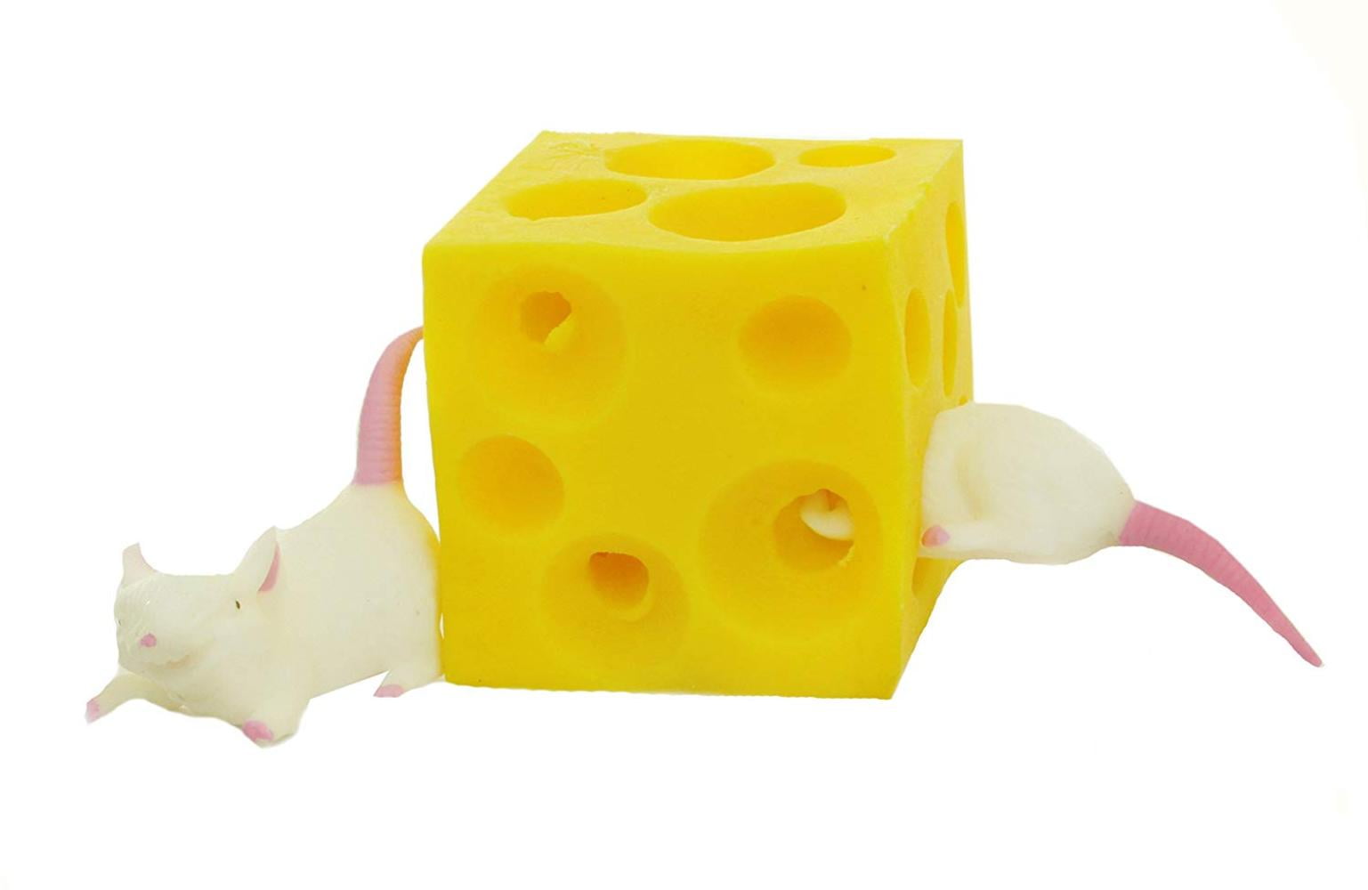 Stretchy Mice and Cheese Rubber Stress Ball Christmas Stocking Filler Toy 10209