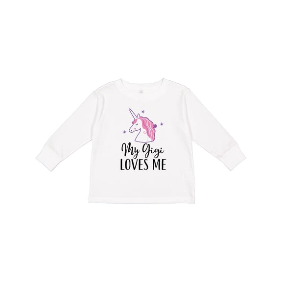 Inktastic My Gigi Loves Me Unicorn Girls Girls Long Sleeve Toddler T-Shirt