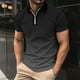 thumbnail image 4 of Camisetas de Manga Larga para Hombres Casual Impreso Girar Abajo Cuello Cremallera Camiseta, Ligera Blusa de Algodón de Imitación para el Hogar, Diario Y Cuatro Estaciones de Uso, 4 of 5