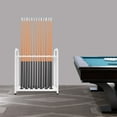 thumbnail image 2 of ToppiJoy Adjustable Floor Stand Pool Stick Holder Double-Tier Vertical Pool Cue Racks for Bar, Billiard Room, Game Room, Club and Gym (White, 20 Holes), 2 of 23