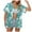 Mint Green, variant on TOWMUS Women Hawaiian Shirts New Casual Tropical Floral Print Lapel Neck Button Up T-Shirt Summer Cardigan Short Sleeve