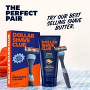 Dollar Shave Club Mens Razor 6-Blade Starter Set 1 Handle, 2x 6-Blade Manual Razor Refills
