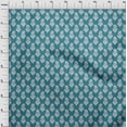 thumbnail image 4 of oneOone Tissu Polyester Lycra Bleu Sarcelle Tissu pour Robe Tissu Imprimé au Mètre 56 Pouces de Large, 4 of 5