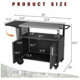 thumbnail image 2 of Open Box Vongrasig Grill Cart with Storage, Rolling BBQ Bar Table Stand, Black, 2 of 5