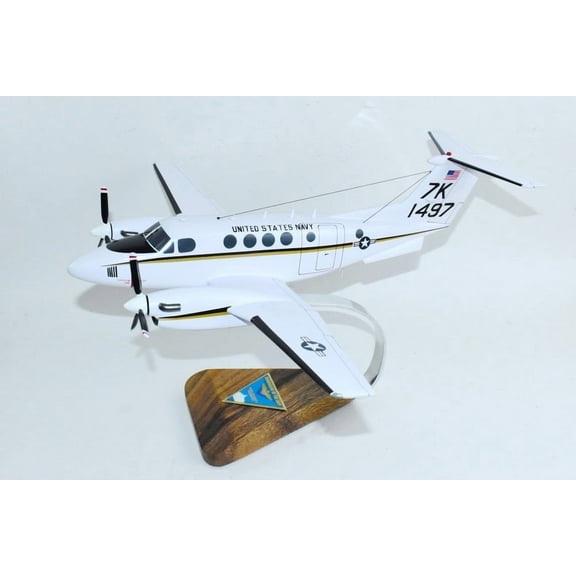 Beechcraft® UC-12b Huron, NAF Washington, 18" Mahogany Scale Model