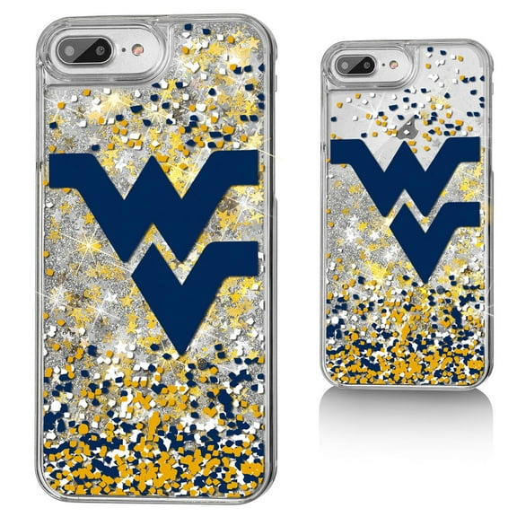 West Virginia Mountaineers iPhone Glitter Confetti Design Case