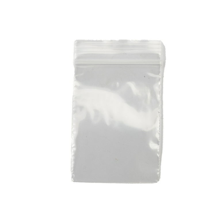 Leke 100 Small Clear Bags Plastic Baggies Baggy Grip Self Seal Resealable 