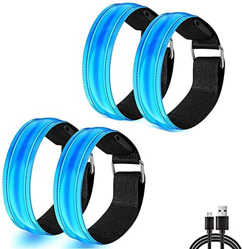 Rechargeable LED Armband Lights Bangle Ankle Lamp For Night Run Walk Safe Gifts 