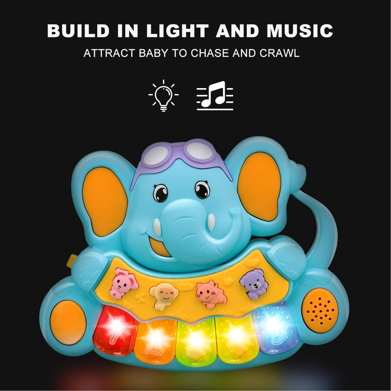 Toy Life Baby Piano, Light-Up Elephant Musical Toy photo 8