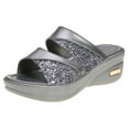 thumbnail image 6 of Sequin Orthopedic Wedge Sandals for Women with Arch Support Comfortable Platform Dress Slides Slippers, 6 of 7