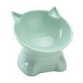 thumbnail image 3 of Raised Cat Bowl Pet Feeding Dish Lightweight Dog Bowl Protection Cervical Tilted Pet Feeder Elevated Cat Food Bowl for Small Medium Dogs Green, 3 of 9