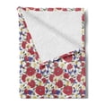 thumbnail image 2 of Poppy Flower Soft Flannel Fleece Throw Blanket, Vintage Style Summer Season Composition with Bees and Blossomings Chamomile, Cozy Plush for Indoor and Outdoor Use, 50" x 60", Multicolor, by Ambesonne, 2 of 5