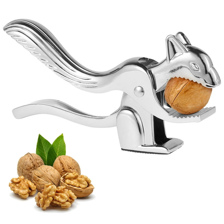 Nut Crackers Zinc Alloy Creative Squirrel Shape Nut Shell Opener Anti Oxygen Walnut Plier High Strength Nut Opening Tool for Walnuts Pecans Hazelnuts