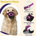 thumbnail image 4 of Dog Muzzle, Mesh Muzzle for Large Medium Small Dogs Allows Full Pant Drinking Mouth Cover to Prevent Biting Chewing Scavenging Adjustable Breathable, 4 of 8