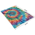 thumbnail image 4 of Colorful Rainbow Tie Dye Spiral Pattern Blanket,Comfortable Soft Flannel Throw Blanket,All Season,Warm Lightweight Blankets for Sofa Bed Couch Living Room Chair,40"x50", 4 of 4