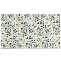 Pioneer Flower Floral Print Pattern Door Rugs,Washable Non Slip Door Mats Indoor,Decorative Door Mats,Entry Mat Indoor for Entrance,Bedroom,Kitchen,Bathroom,17"x30"