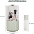 thumbnail image 3 of Makeup Brush Holder with  Cover, Clear 360 Rotating Make Up Brushes Organizer for Counter Vanity Bathroom, Sage Green, 3 of 7