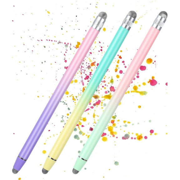 3-Pack Stylus for Touch Screens, 2-in-1 Stylus Pen for Touch Screen, High Precision and Sensitivity, Suitable for Compatible with All Touch Screens