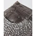 thumbnail image 3 of Pantalones cortos de mezclilla sueltos con diamantes de imitación y diseño de rock gótico para hombre, estilo hip hop Y2K, lavados con ácido, cintura alta, pierna ancha, 3 of 4