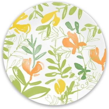 Corelle Contemporary Fruits 8.5" Glass Salad Plate (Set of 4)