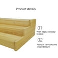 thumbnail image 2 of 3-Tier Non-Expandable Bamboo Spice Rack Step Shelf Cabinet Organizer, 2 of 8