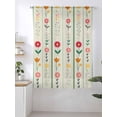 thumbnail image 2 of Sheer Curtains 63 Inch Length, Green Spring Floral Semi Sheer Curtains Light Filtering Window Treatment, Colorful Summer Flowers Vintage Botanical Privacy Voile Drapes for Living Room 52x63 Inch, 2 of 7