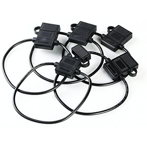 5pcs 14 GAUGE ATC FUSE HOLDER IN-LINE AWG WIRE COPPER 12V POWER BLADE