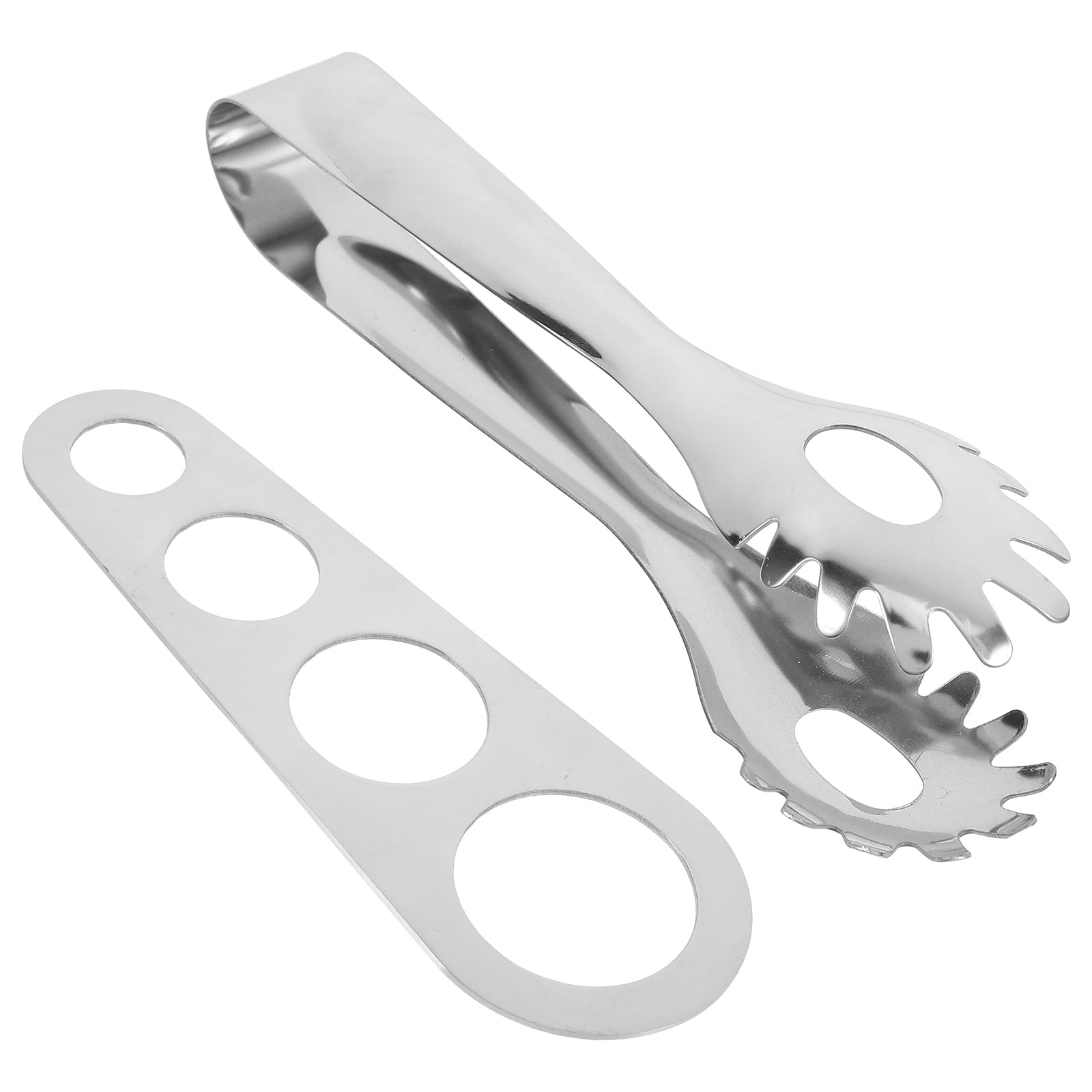 Lot De 3 Ustensiles à Pâtes En Acier Inoxydable - Pince, Fourchette-Serveuse Et Outil De Mesure Portions
