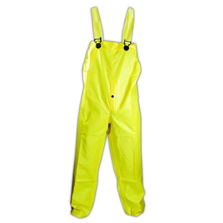 - Magid RainMaster Yellow Vinyl Coated Bib Pants Small, Each