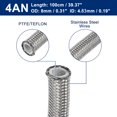 thumbnail image 3 of Unique Bargains 1 Meter Braided  for E85 Car Oil Fuel Gas Line Hose Silver AN4 1/4", 3 of 7