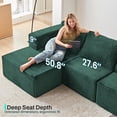 thumbnail image 3 of Cozylore 128.3" Oversized Modular Sectional Sofa 7 Seater U Shaped Upholstered Couches Cloud Couch with Deep Seat for Living Room, No Assembly Required, Green, 3 of 8