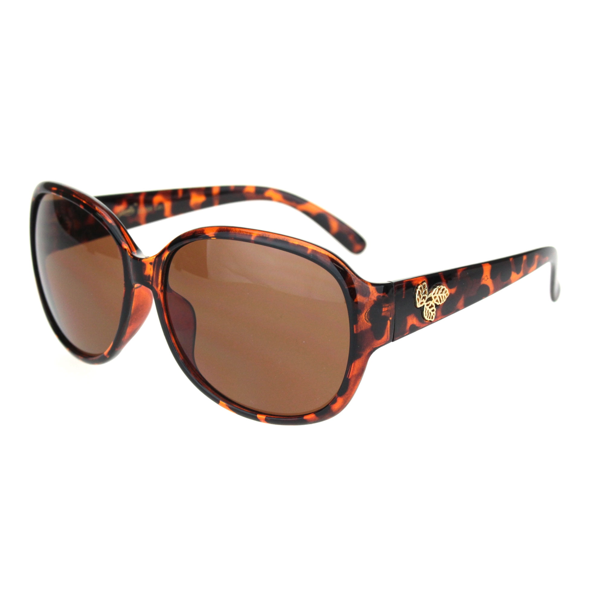 Womens Tortoise Chic Butterfly Designer Plastic Sunglasses 