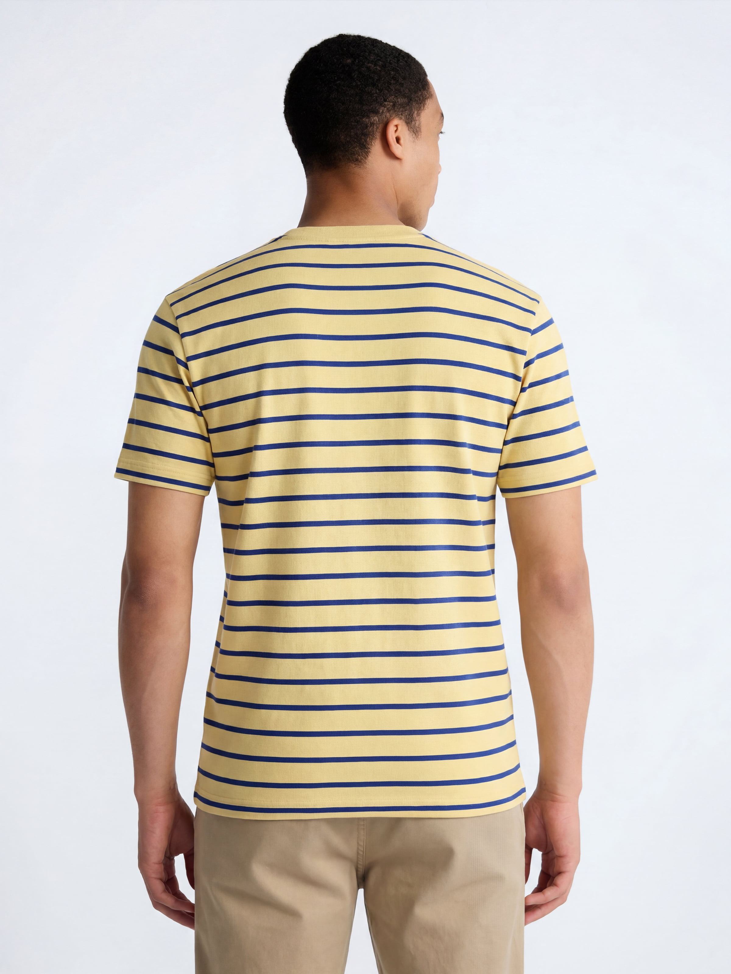 Free Assembly Striped Relaxed Heavyweight Tee with Short Sleeves, Sizes XS-3XL