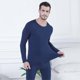 thumbnail image 5 of Conjunto de ropa interior térmica para hombre y mujer, suave, cuello redondo y terciopelo, ropa interior térmica de otoño, capa base cálida de invierno (parte superior e inferior)., 5 of 5