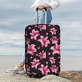 thumbnail image 7 of Susaid Lilies Flowers Print Elastic Washable Suitcase Cover with Hidden Zipper, Fits 18-32 Inch Luggage for Protection During Travel-Large, 7 of 7